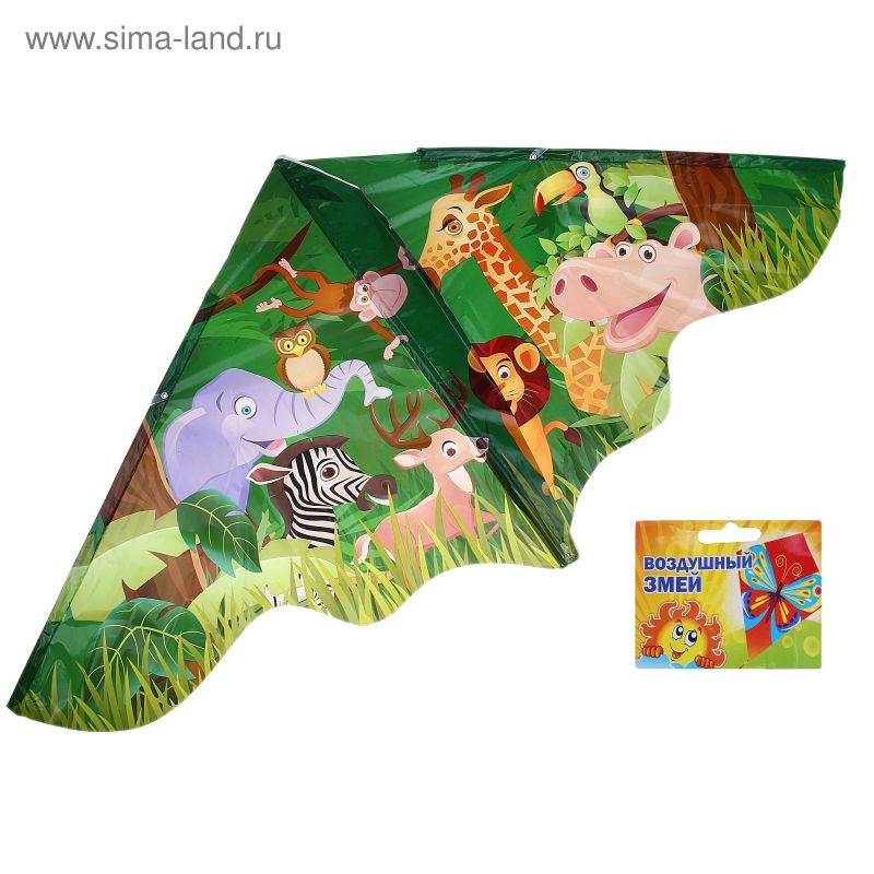 Воздушный змей "Джунгли", с леской
