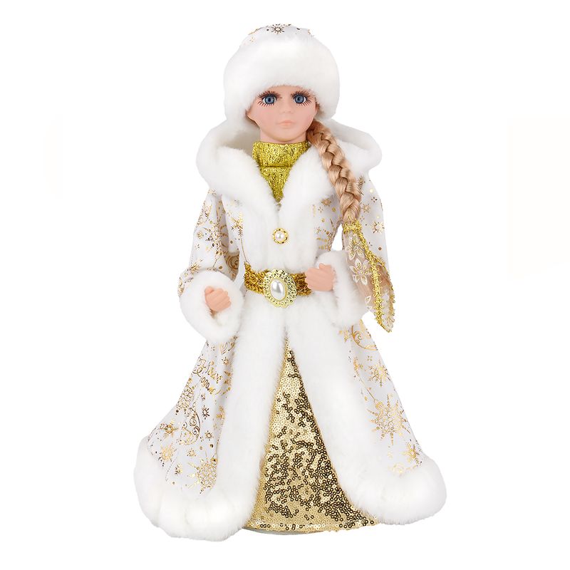 Фигурка Снегурка (упаковка д/конфет) 40см пластик,текстиль HT9147-4