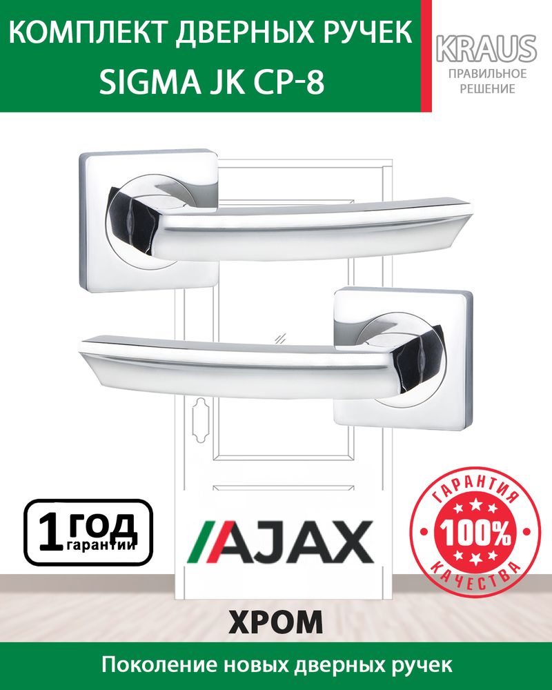 Ручка /AJAX SIGMA JK CP-8 хром 105мм