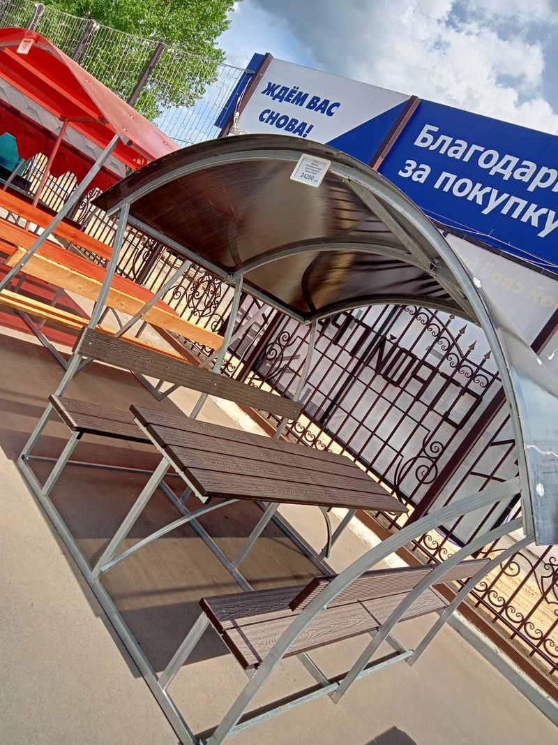 Беседка "Агросфера-Астра" ПОЛИКАРБОНАТ т.6мм террасная доска 