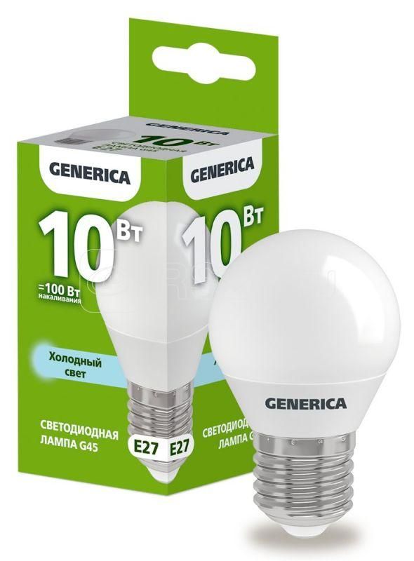 Лампа Свет.G45 шар 10Вт 230В 6500К Е27 GENERICA