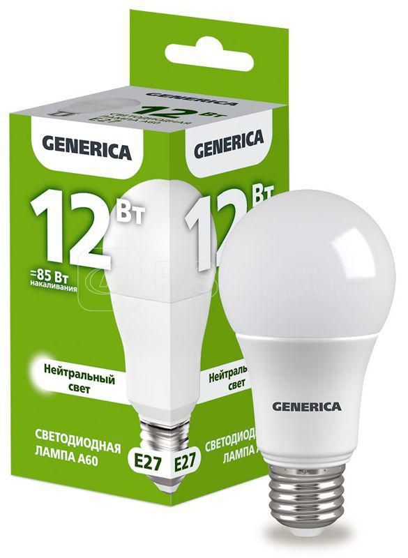 Лампа Свет. А60 груша 12Вт 230B 4000К Е27 GENERICA