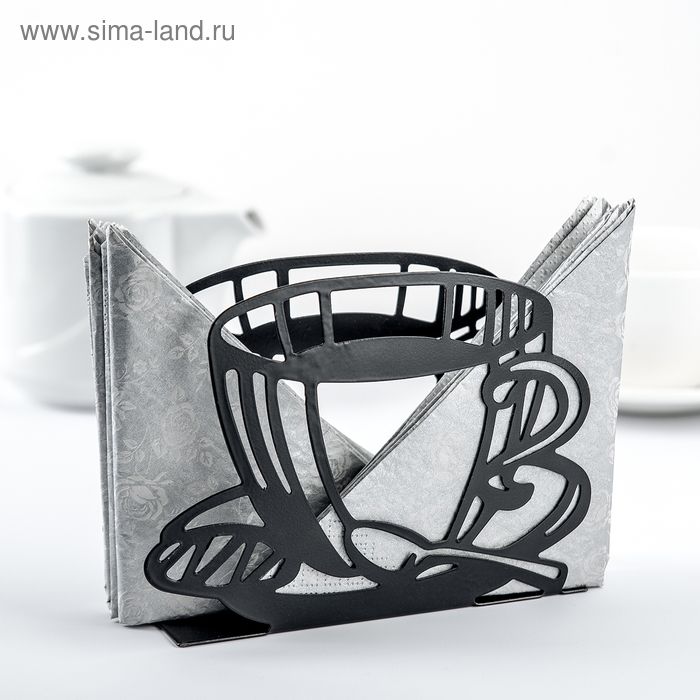 Салфетница  "Кофе" 14*3,9*10,черный  4442428