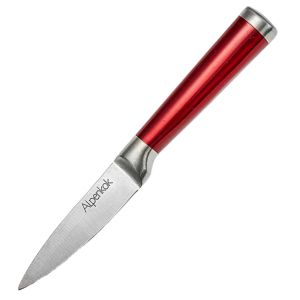 Нож кухонный 8,9см красная ручка  