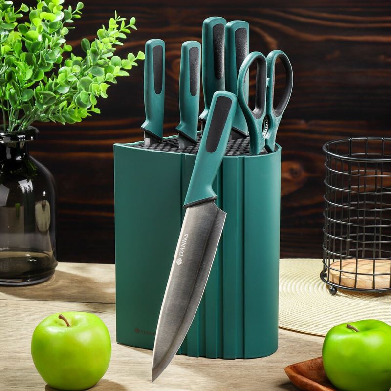 Набор ножей 7 предмет Daniks Emerald S-K42635-T7B  