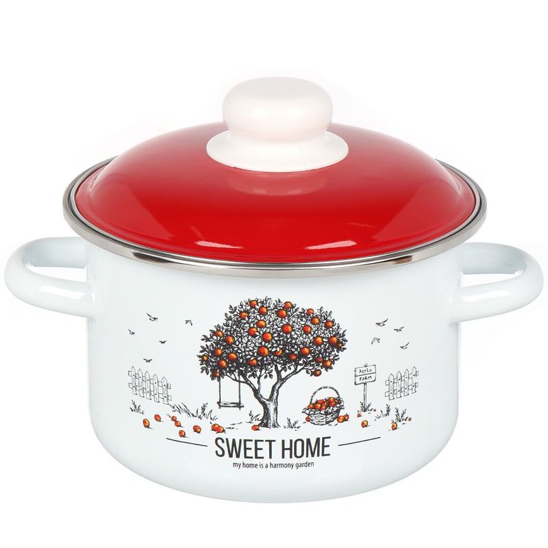 Кастрюля эмаль, Appetite "Apple Tree" 6RD161M 2л,индукция   
