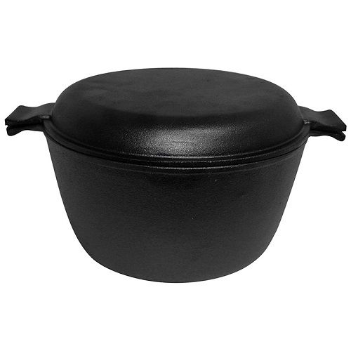 Кастрюля чугун 4,5л с крышкой-сковородкой 1,0л СС-24/4/45/