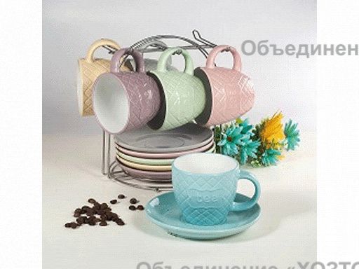 Набор чайный 933-6MS 12 предм на мет стенде