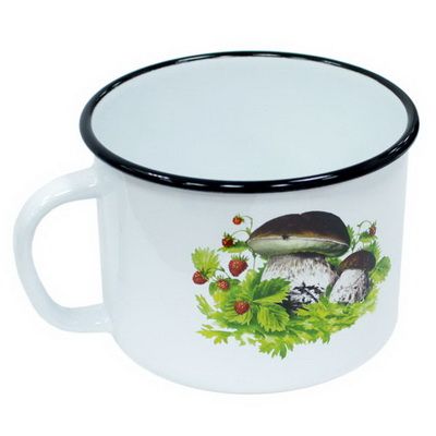 Кружка эмаль 1,0л Грибная поляна г.Лысьва
