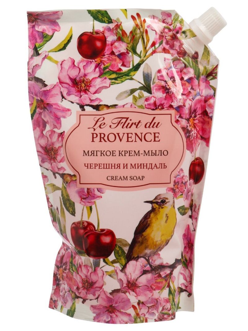 Крем-мыло жидкое Le Flirt Du Provence, Черешня и минд 500 мл