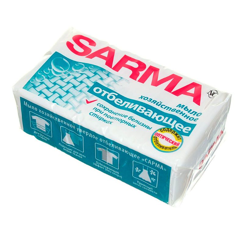 Мыло хозяйственное SARMA отбел 140г  
