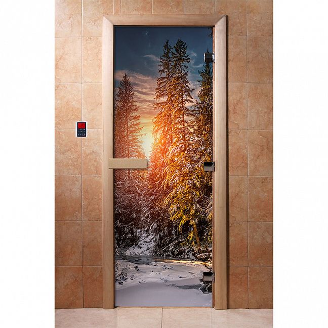 Дверь д/бани ПО-70*1,9 DoorWood №А093 Правая