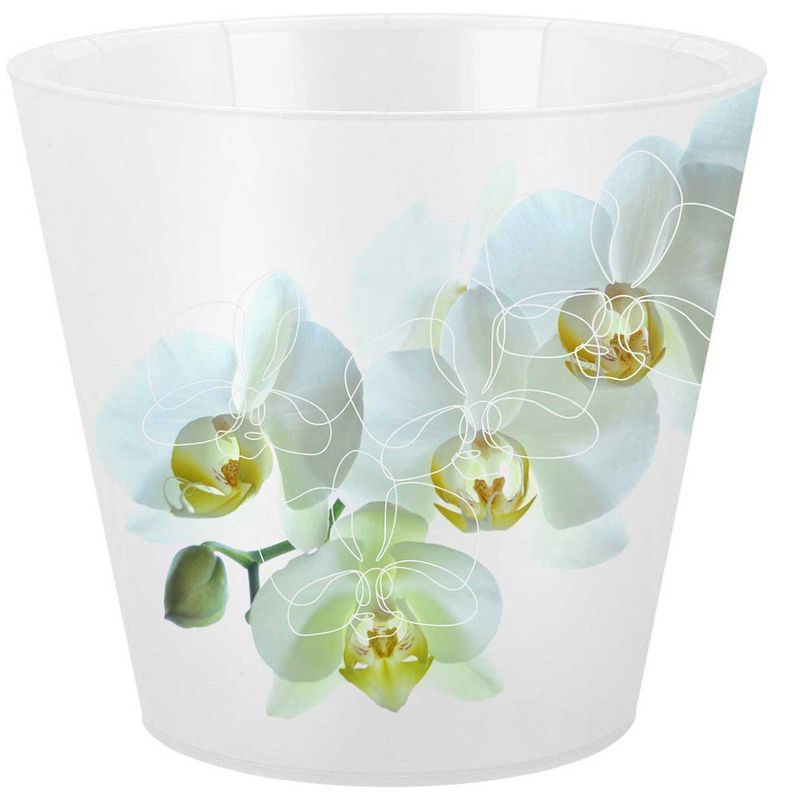 Кашпо London Orchid Deco белая орхидея 160мм/1,6л