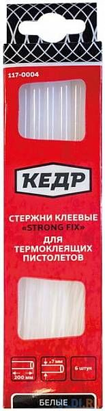 Патроны КЕДР клеев 20х11,2мм (прозр 6шт) 117-0003