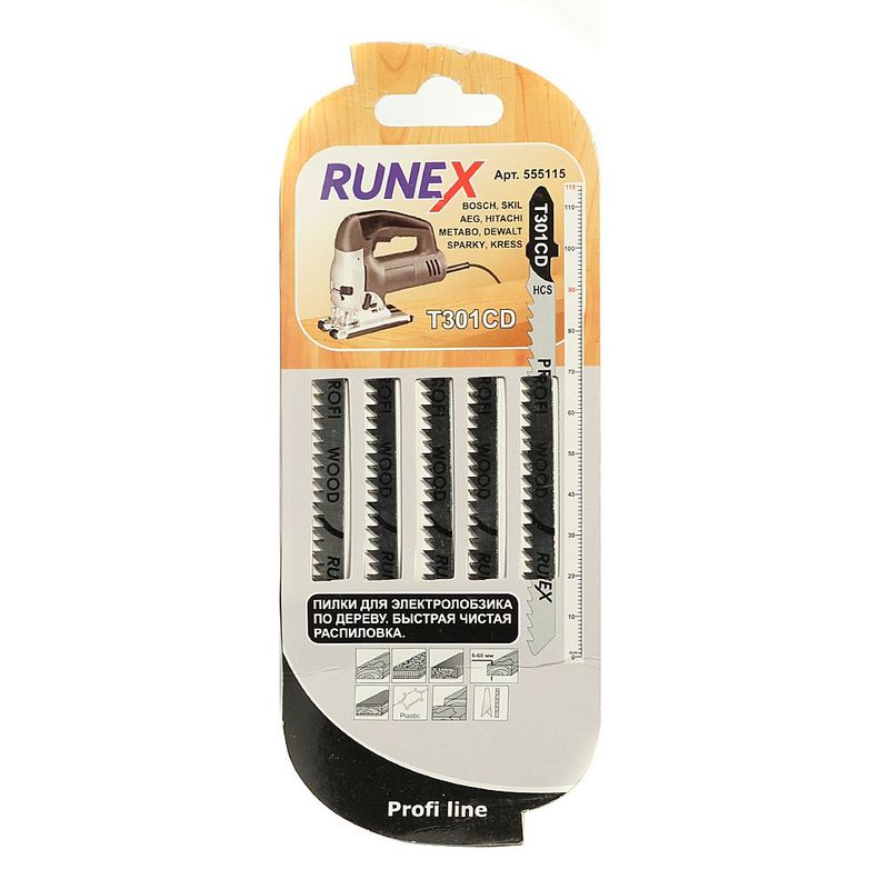 Пилки Runex T301CD дерево, фанера, ДСП, ДВП, МДФ 