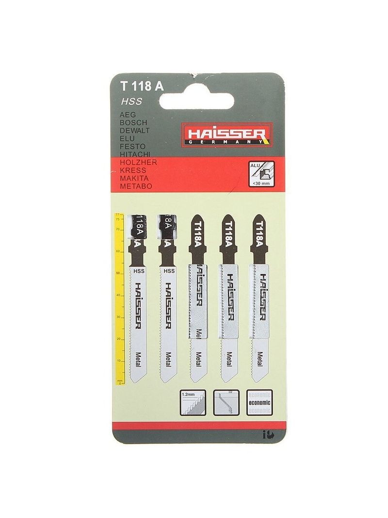 Пилки Haisser T118А, HS118008 по мет.5 шт.