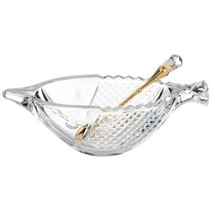 Икорница "Рыба Muza Crystal" 110мл 17х7 см с ложкой