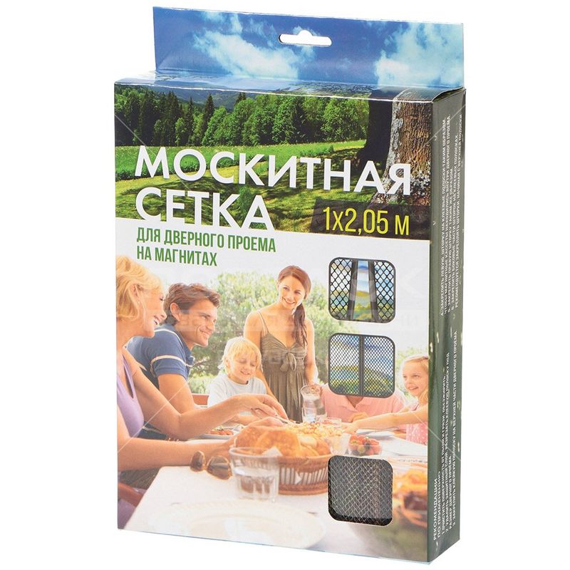 Сетка моск на дверь магнит 1,0х2,05 белая СПЕКТР