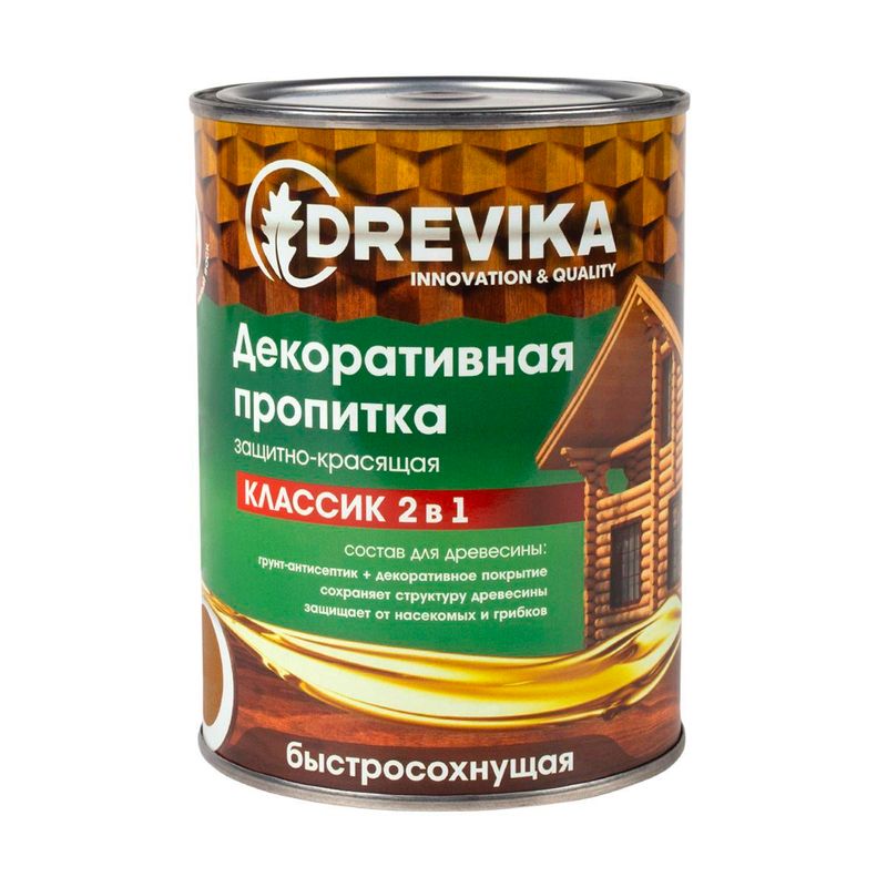 Пропитка декорат. ДУБ 0,75 Л "DREVIKA"