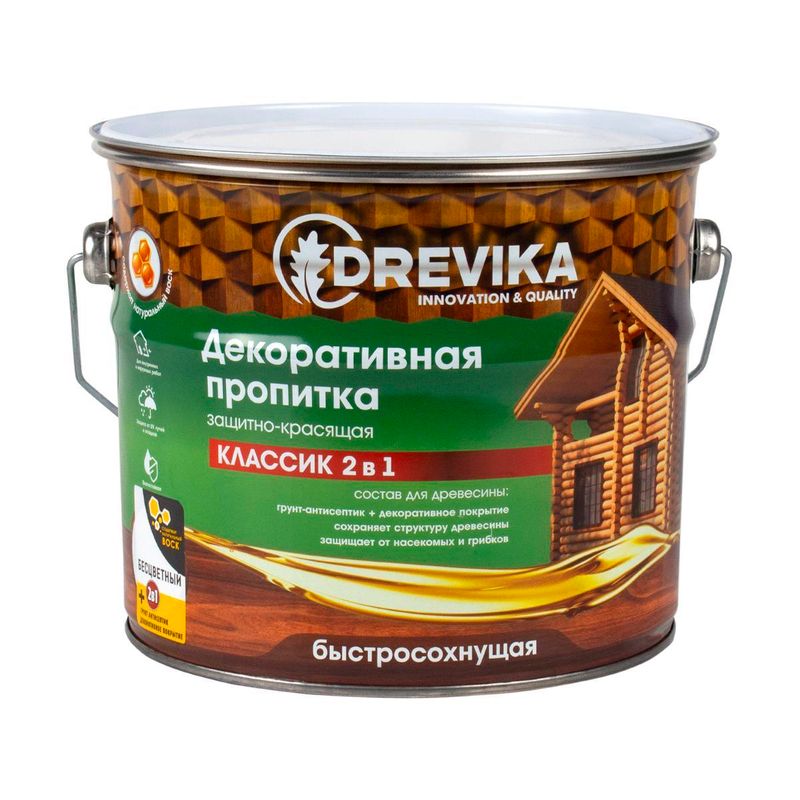 Пропитка д/дерева Drevika 2,7 л, бесцветн