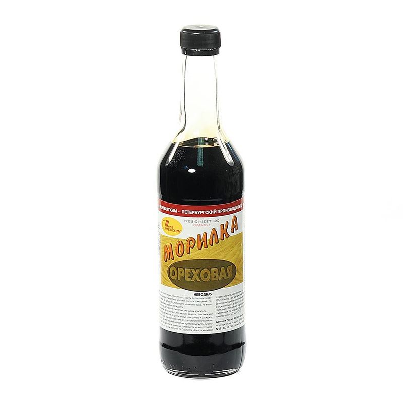 Морилка неводная НовБытХим, орех, 0,5л 
