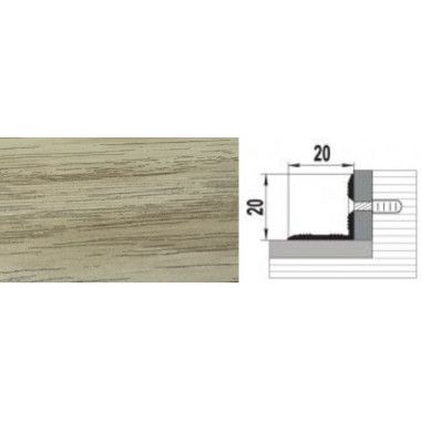 Порог-угол ВНУТР Клен белен.0,9м20*20 