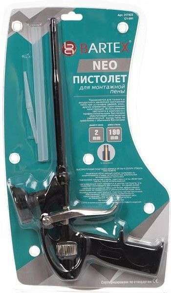 Пистолет д/монтажной пены BARTEX TEFLON CY-005H
