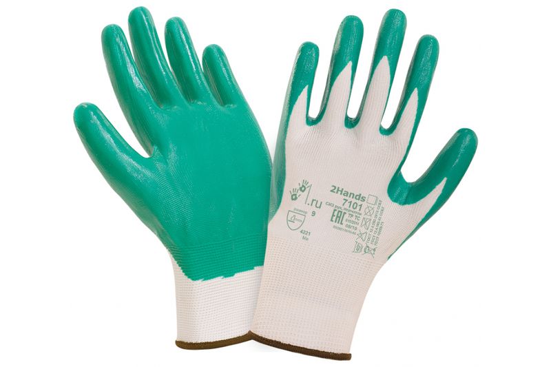 Перчатки SafeFlex 2Hands легкий нитрил 10XL