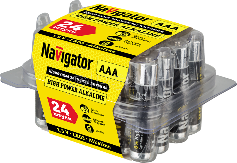 Батарейка AAA/LR03 NBT-NE-LR03-BOX24 Navigator