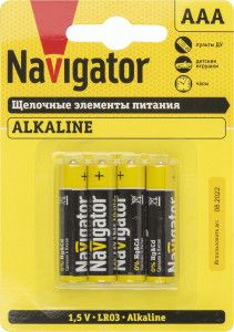 Батарейка NBT-NPE-LR03-BP4 НАВИГАТОР