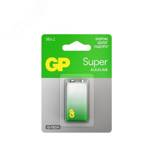 Батарейка алкалин GP Super Alkaline G-Tech 9V Крона 1219 GP
