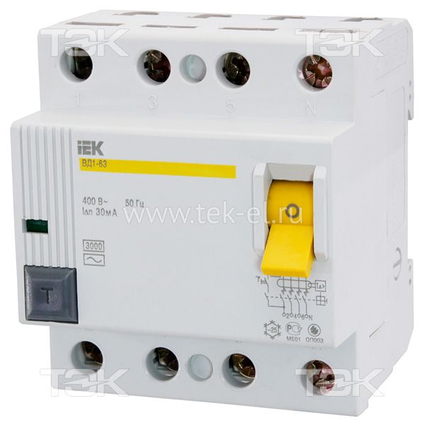 УЗО Legrand TX3 ВДТ 4П 40А 30мА тип AC (403009)