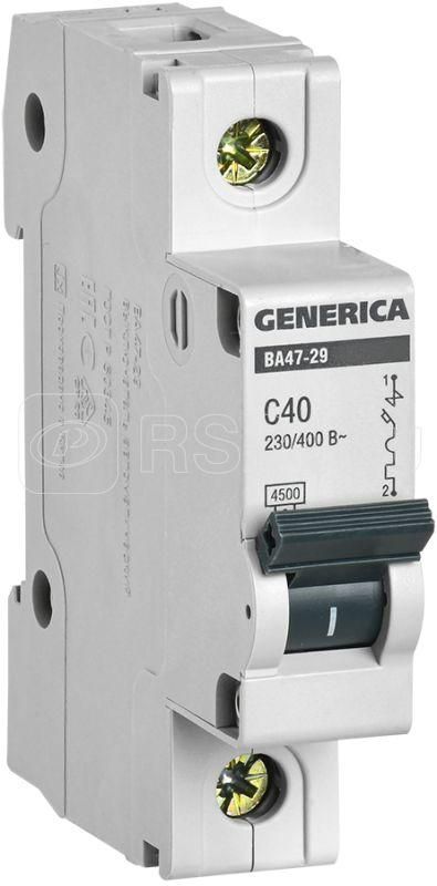 Автом. выкл. ВА 47-29 1р 40А 4,5кА GENERICA