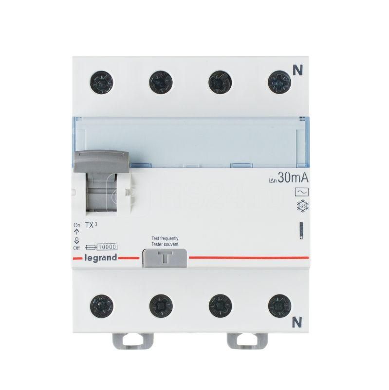 УЗО Legrand TX3 ВДТ 4П 25А 30мА тип AC (403008)