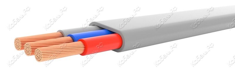 Провод ПУГНП 2*1,5 многожильный плоский медь 100м.