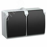 Розетка с/з 2м ФОРС с крышкой IP54 ERS22-K03-16-54-DC