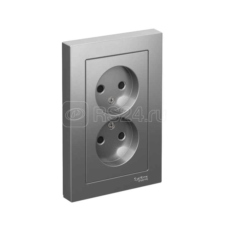 Розетка СУ 2м ATLASDESIGN сталь ATN000922