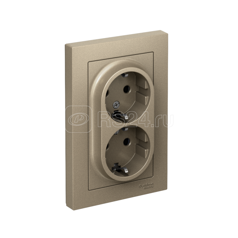 Розетка СУ с/з 2м ATLASDESIGN шампань шторки ATN000526