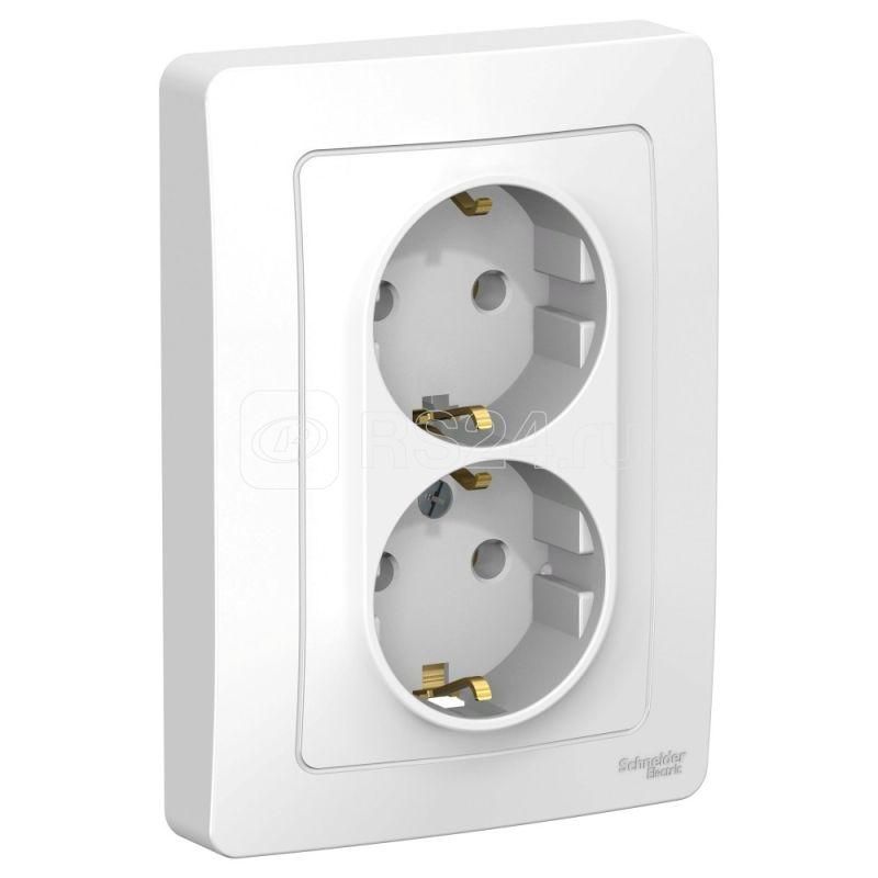 Розетка СУ с/з 2м BLANCA 16А белый Systeme Electric