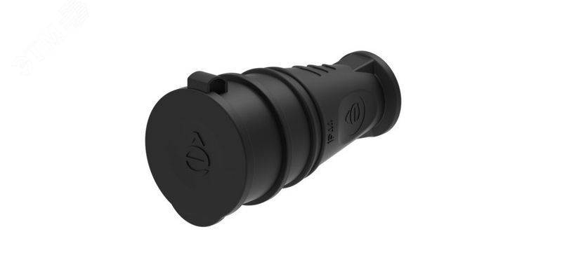 Розетка 2К+З кабельн. каучук 16А/250В IP44 Чёрная MultiSe Systeme Electric