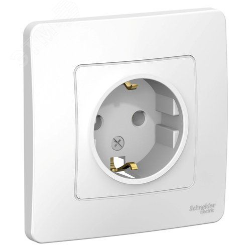 Розетка СУ с/з 1м BLANCA 16А белый Systeme Electric