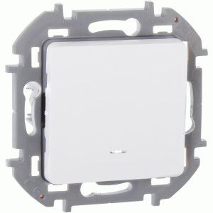 Выключатель 1кл с подств INSPIRIA 10 AX 250B белый 673610