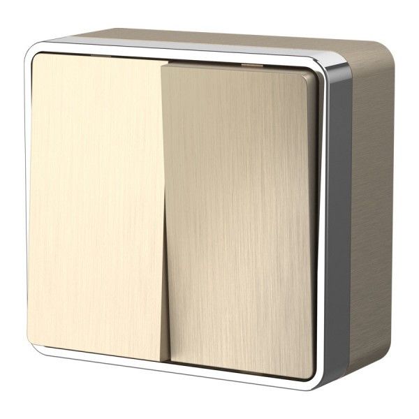Выключатель ОУ Werkel 2кл. шампань W5020010