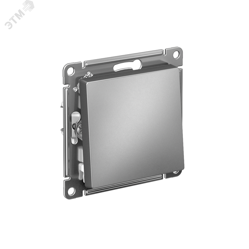 Переключатель 1кл ATLASDESIGN схема 6 10AX мех сталь