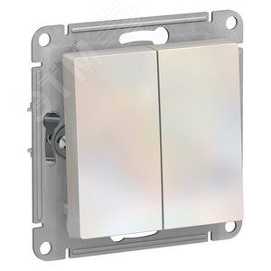 Выкл 2кл ATLASDESIGN сх 5 10АХ мех жемчуг Systeme Electric