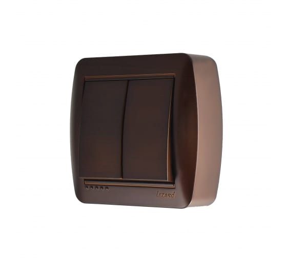 Выключатель ОУ Lezard DEMET 2кл. маун 711-0400-101
