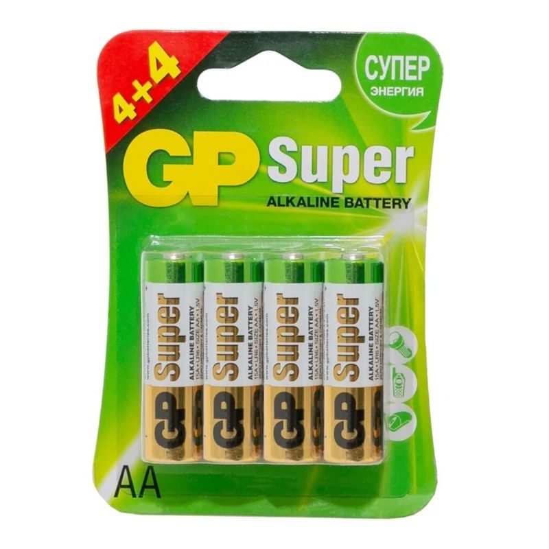 Батарейка пальчиковая GP LR6/SH4 АА Super Alkaline 