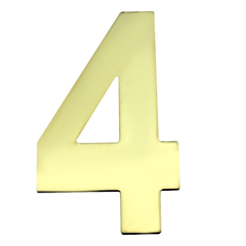 Цифры дверные  "4" металл РВ золото MARLOK