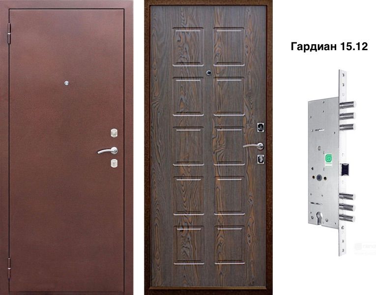 Дверь стальная VD-06 шокол дуб (860R)*2050