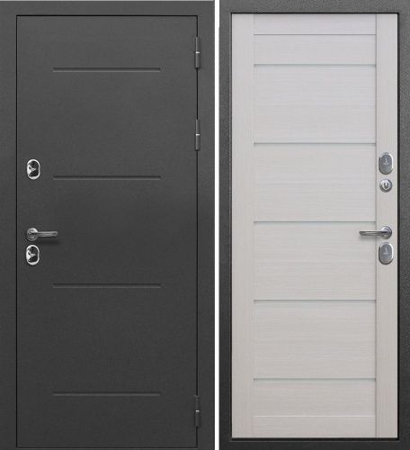 Дверь мет.ISOTERMA 11 см серебро Лиственница беж (860R)
